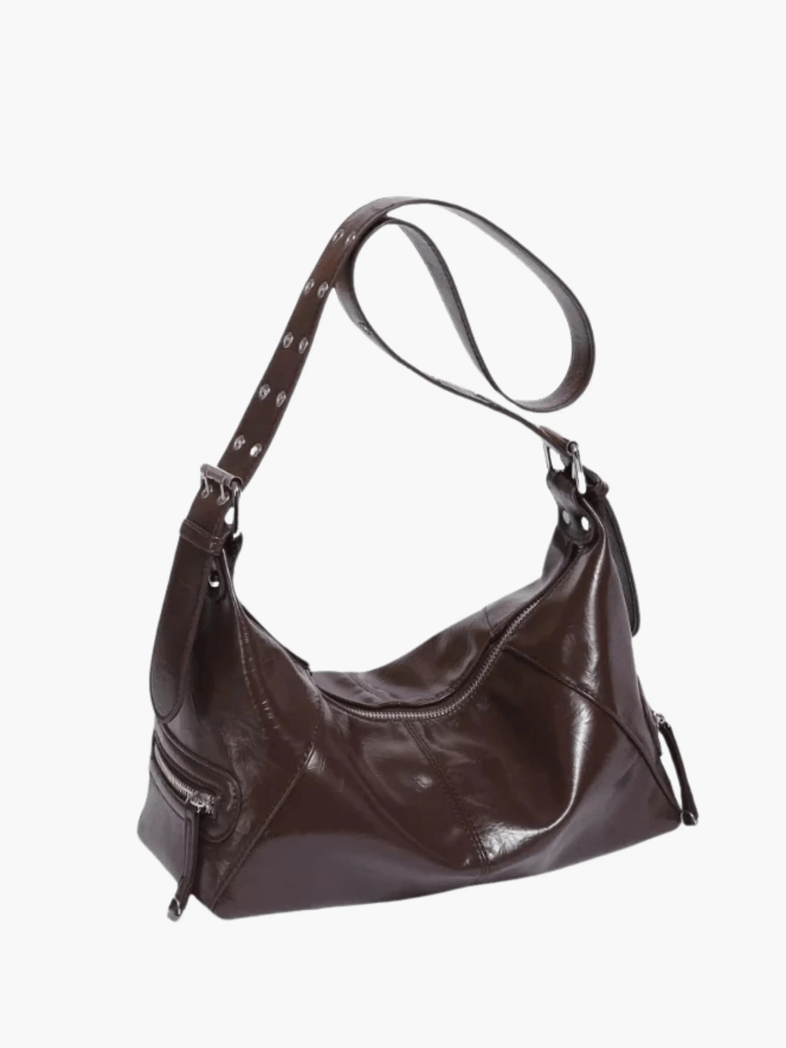 Noir Crescent Shoulder Bag