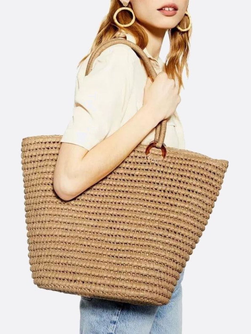 Solea Classic Straw Tote – Handwoven Market Bag