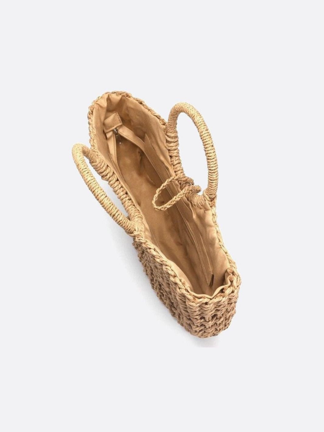 Sunrise Woven Half-Moon Tote