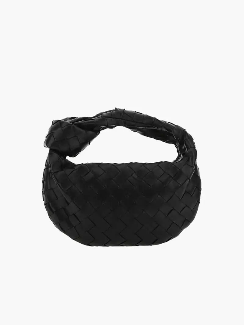 Piper – Compact Woven Handbag with Knot Handle