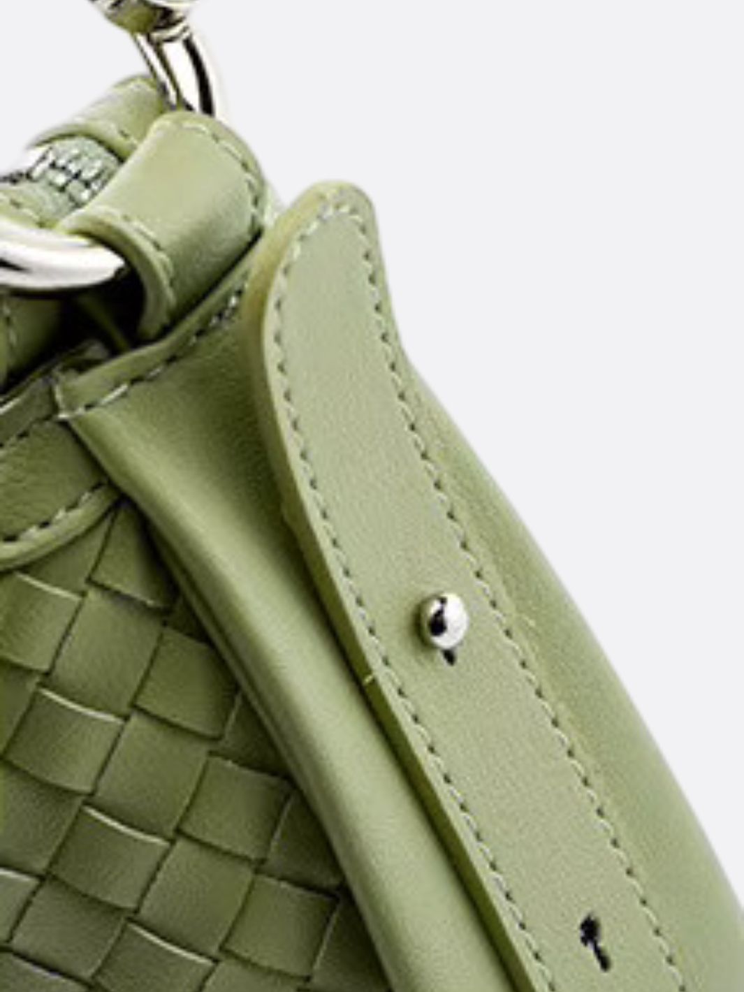 Sage Woven Crescent Bag