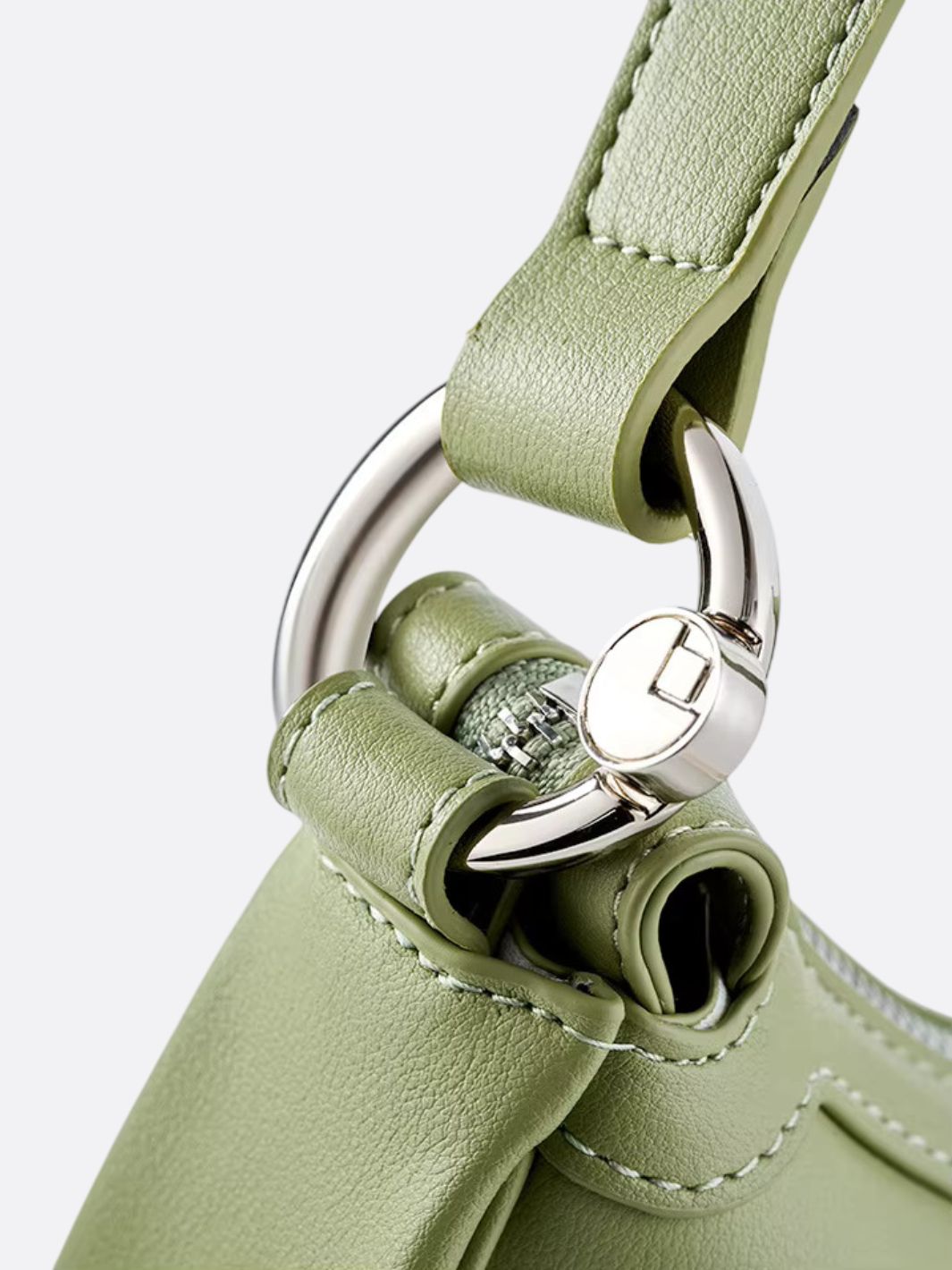 Sage Woven Crescent Bag