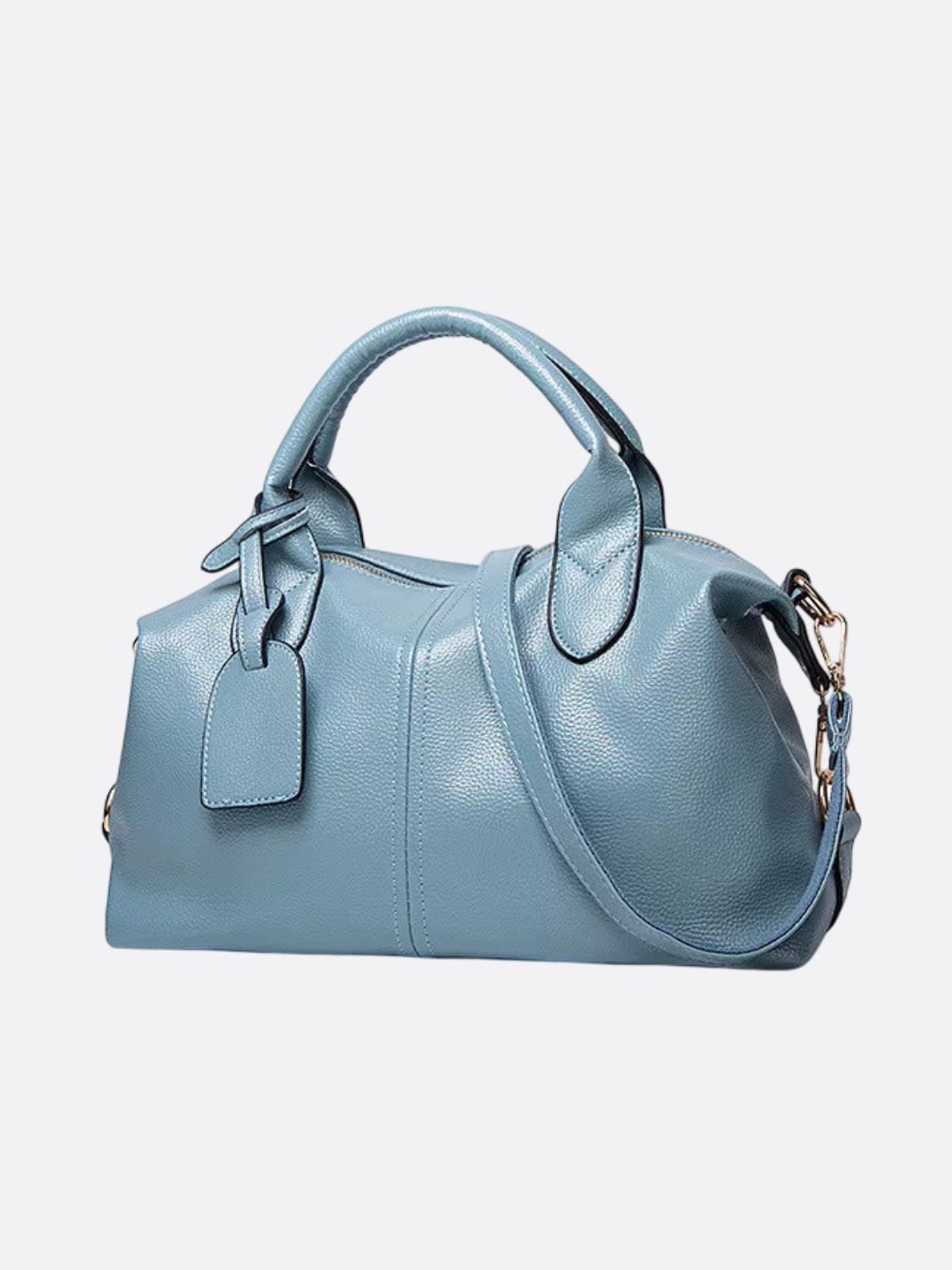 Aurora – Sky Blue Leather Satchel