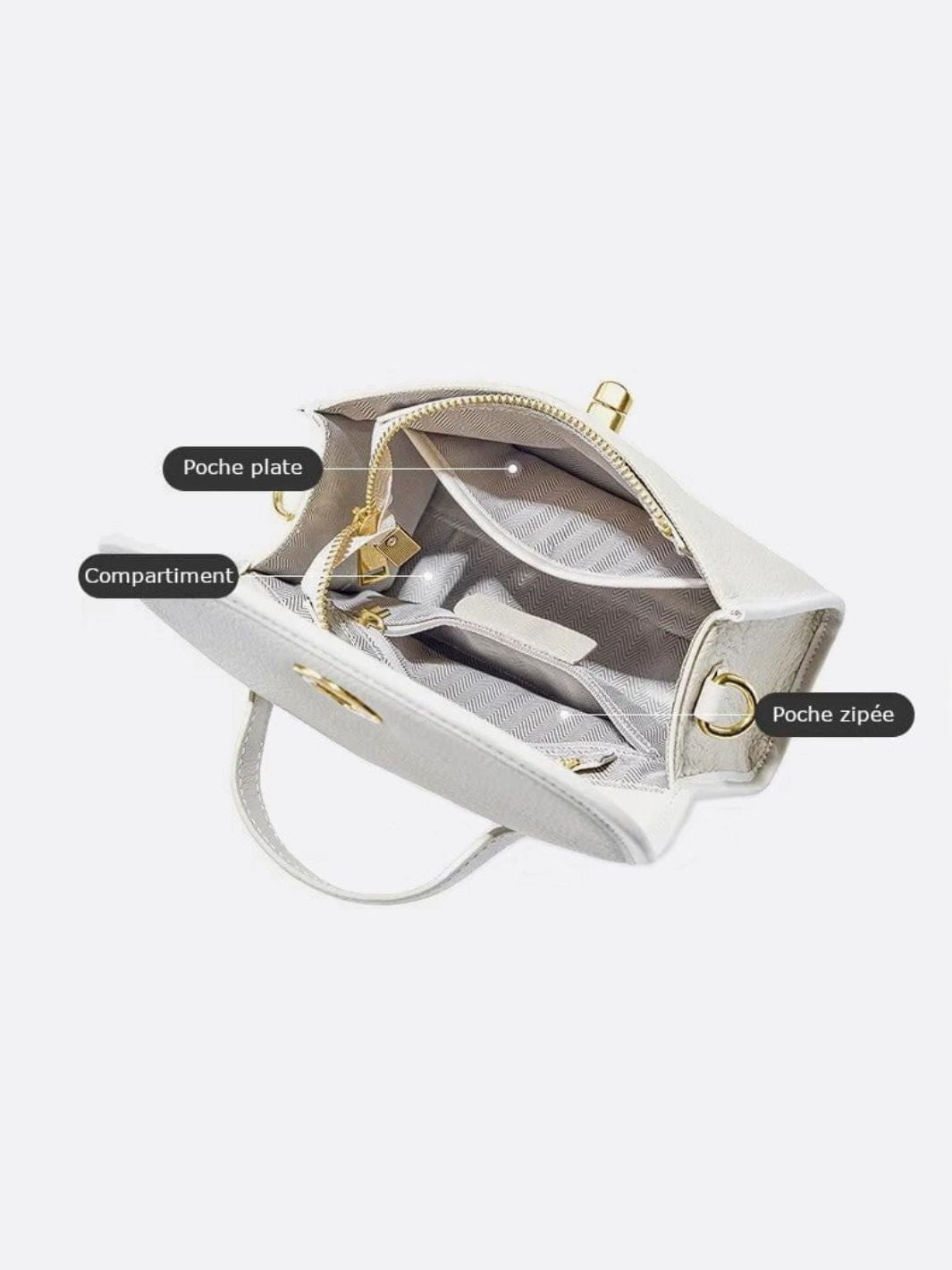 Camel Structured Leather Square Bag