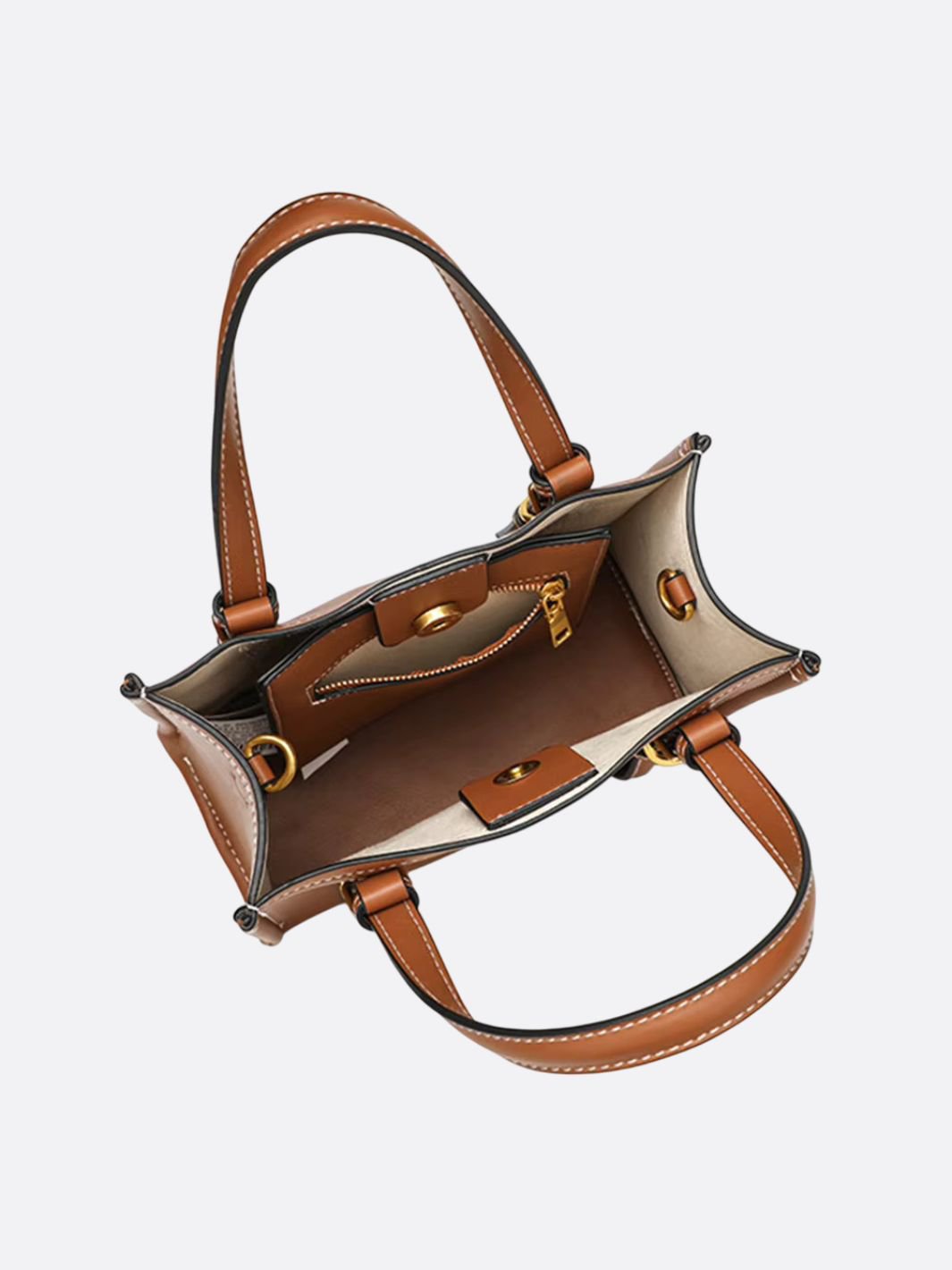 Isolde | Camel Leather Tote Bag – Structured & Versatile