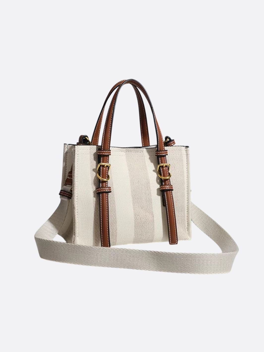 Clara | Canvas & Leather Tote Bag – Chic Everyday Essential
