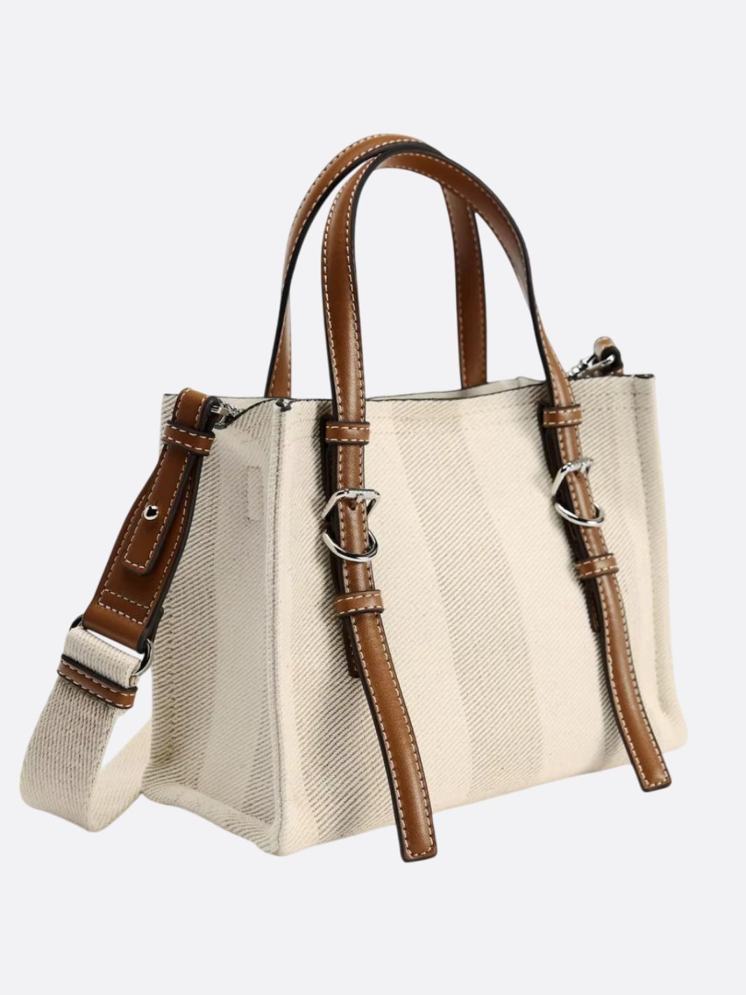 Clara | Canvas & Leather Tote Bag – Chic Everyday Essential