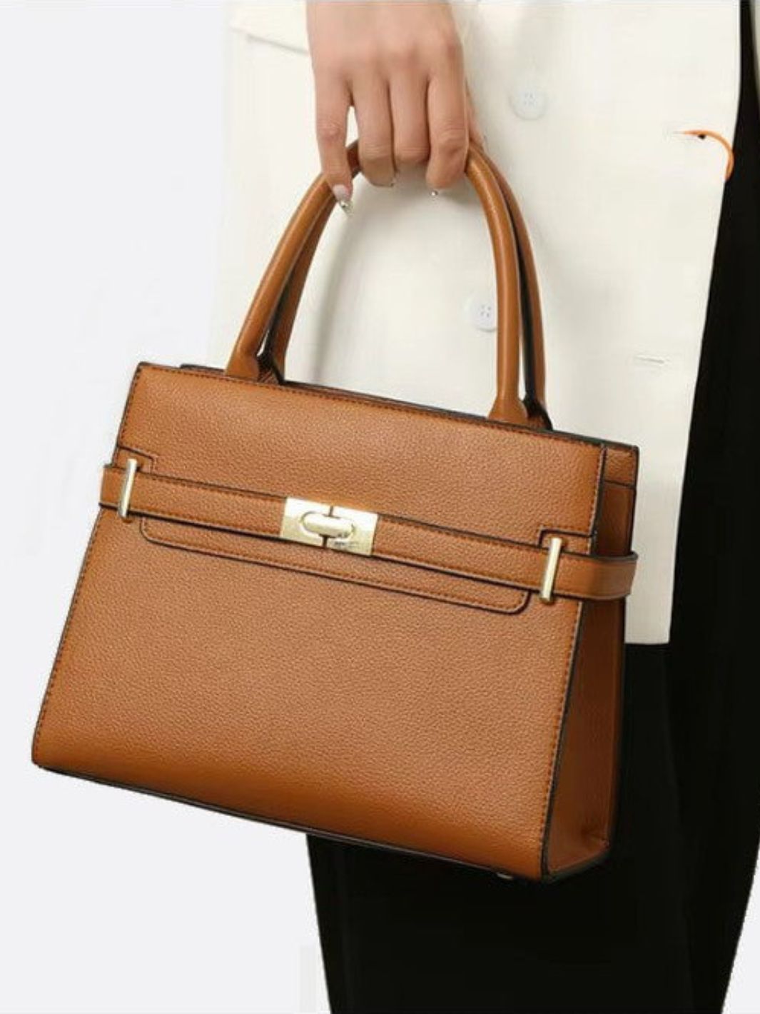 Camille Camel Trapeze Handbag