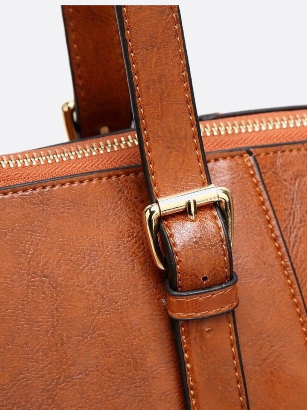 Clara – Camel Leather Tote Bag