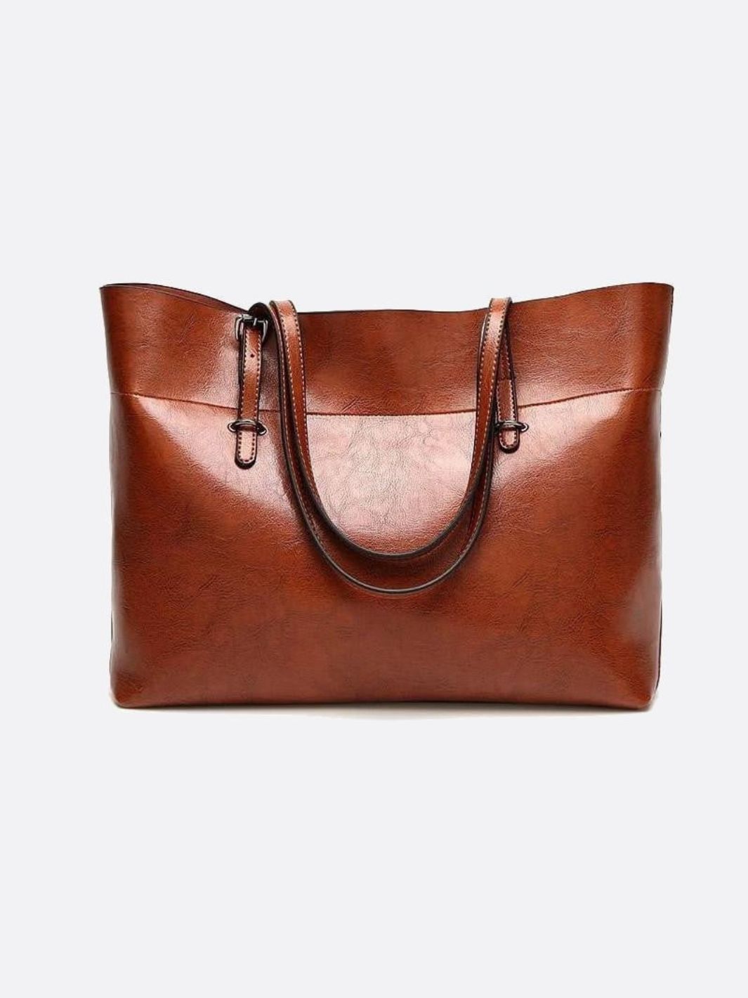 Camel Leather Tote Bag