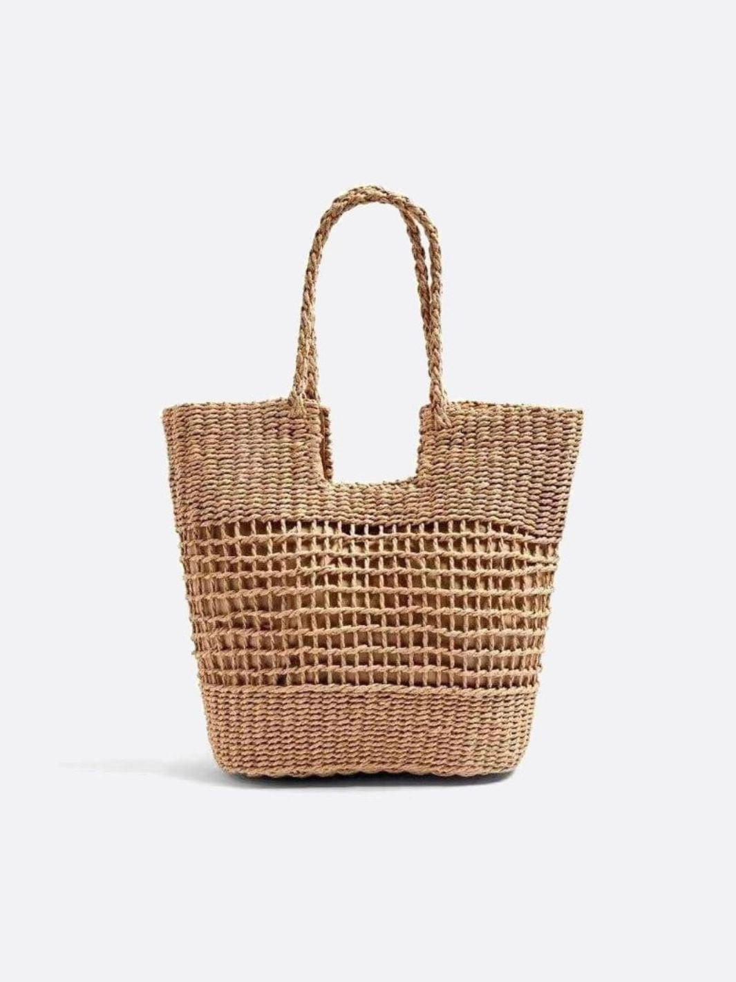Natural Woven Rope Tote Bag
