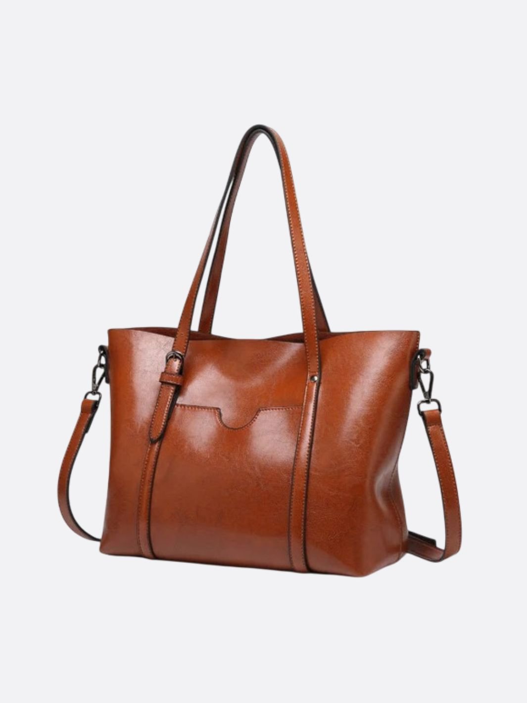 Brown Leather Tote Bag – Classic Design with Everyday Functionality