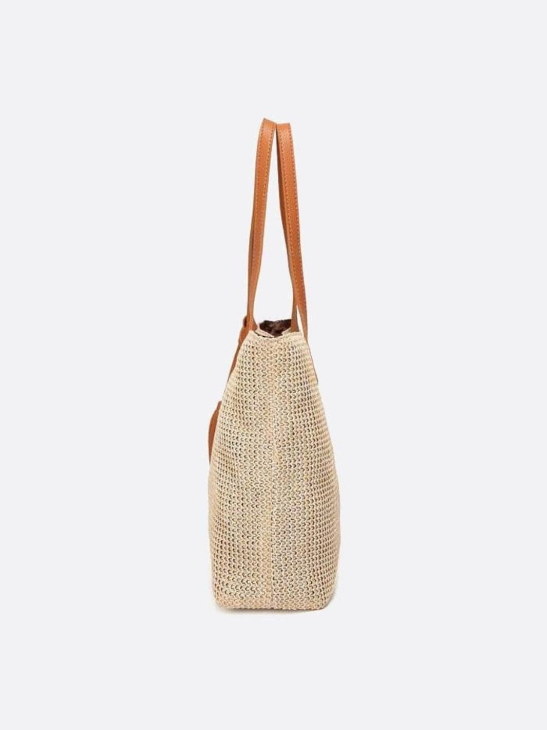 Isla Straw Tote Bag with Tassel Detail