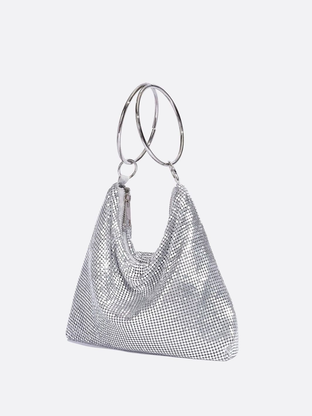 Aurora Silver Mesh Evening Bag