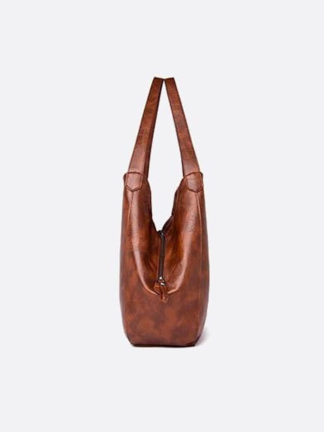 Light Brown PU Leather Hobo Bag – Effortless Style for Everyday Use