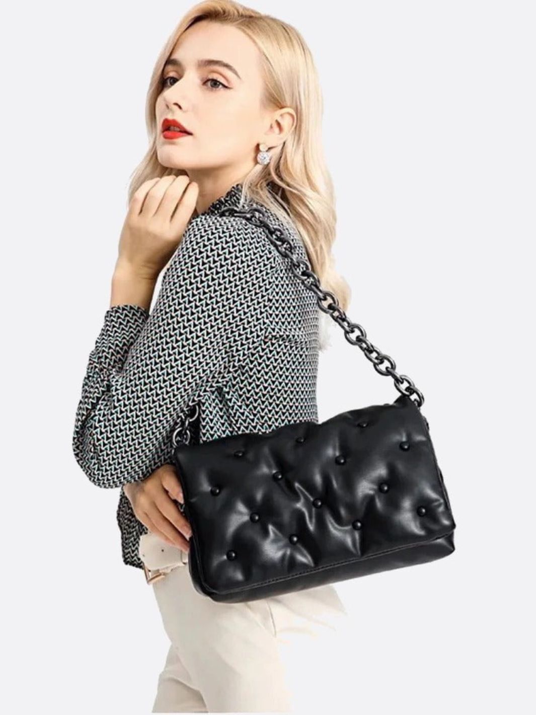 Mila – Quilted Chain Shoulder Bag