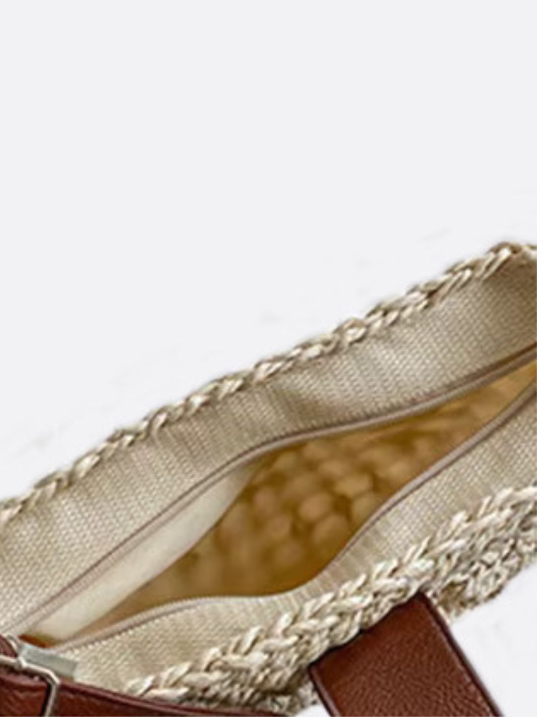 Half-Moon Woven Straw Crossbody Bag