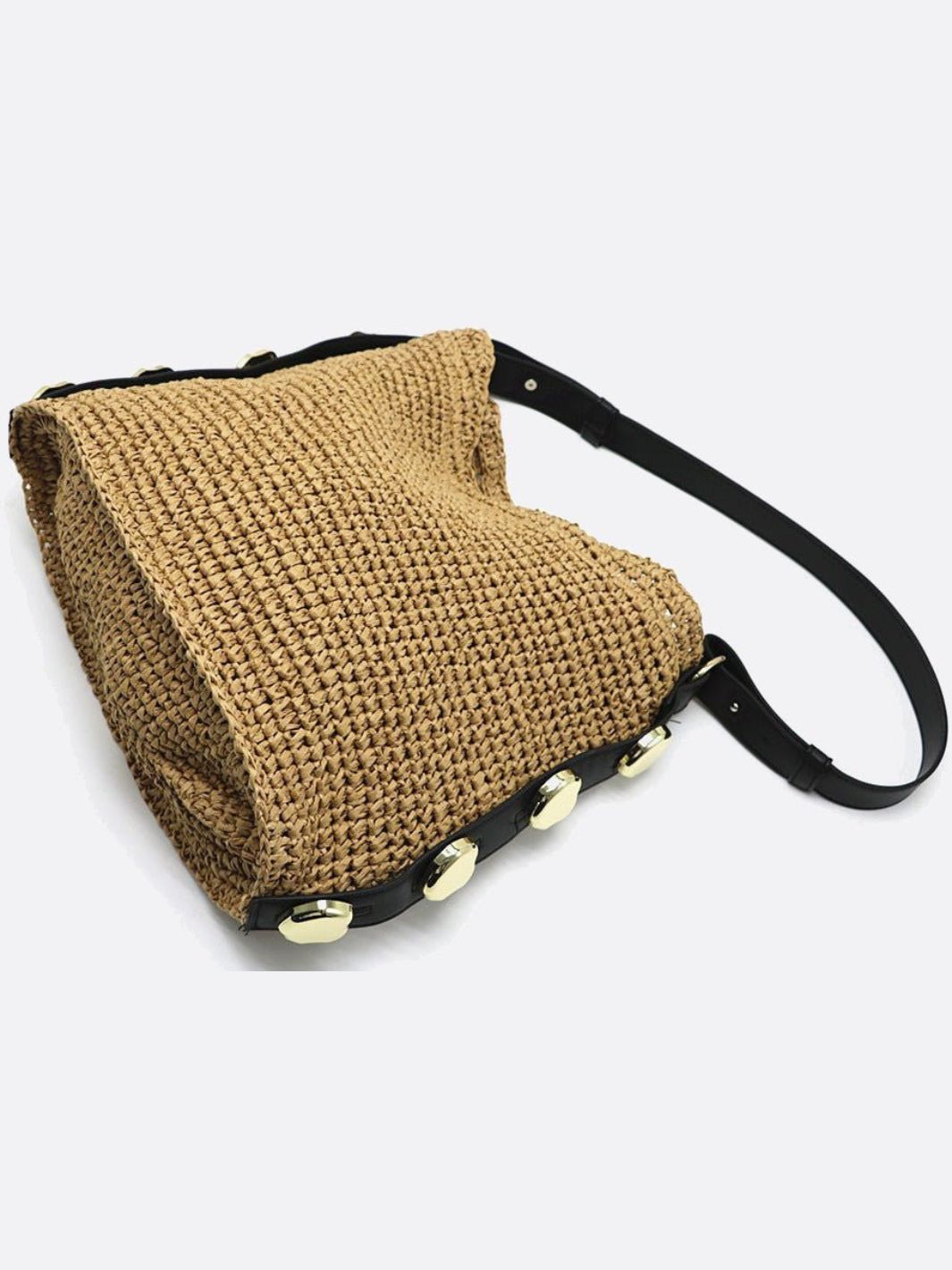 Natural Woven Shoulder Bag