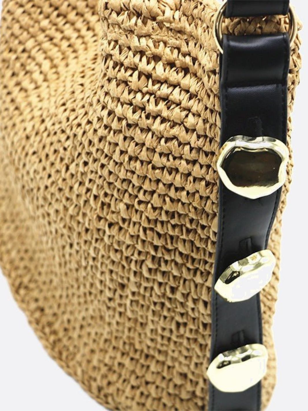 Natural Woven Shoulder Bag