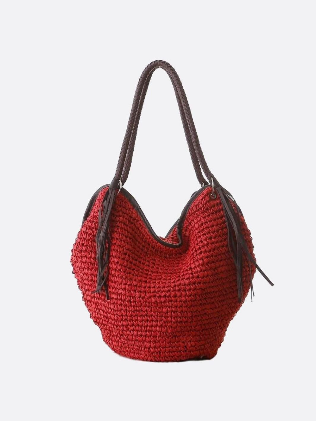 Savanna Braided Straw Shoulder Bag