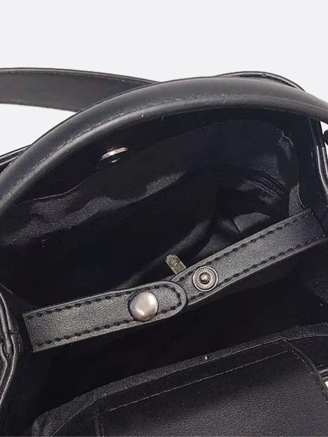 Solenne | Black Rhinestone Bucket Bag – Glamorous & Bold