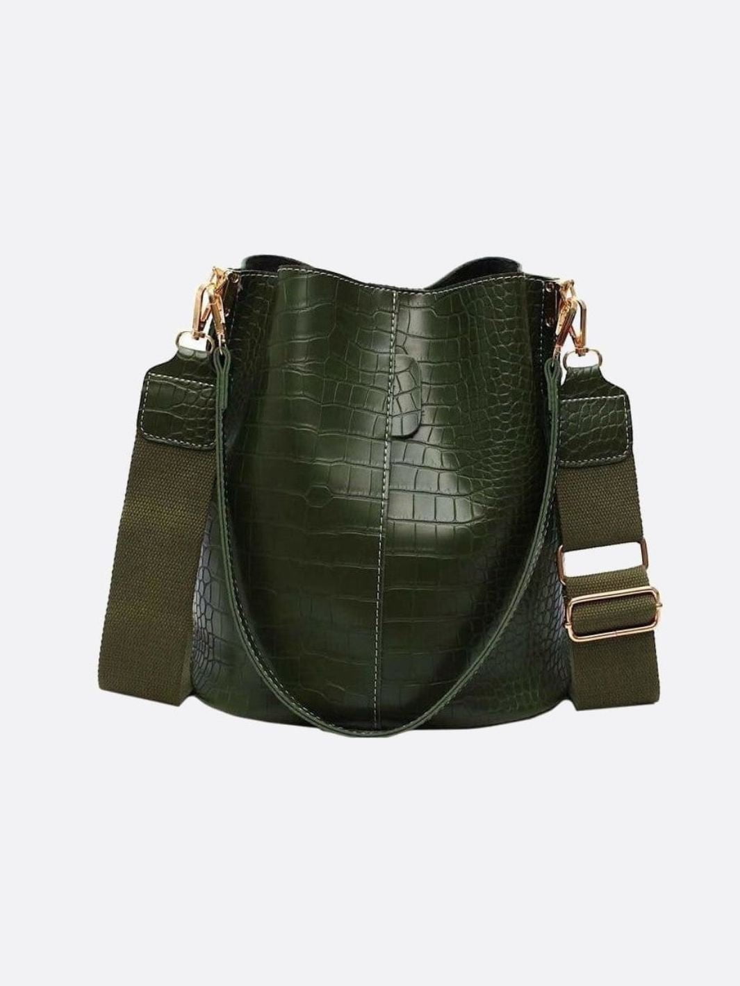Raven Croc-Effect Bucket Bag