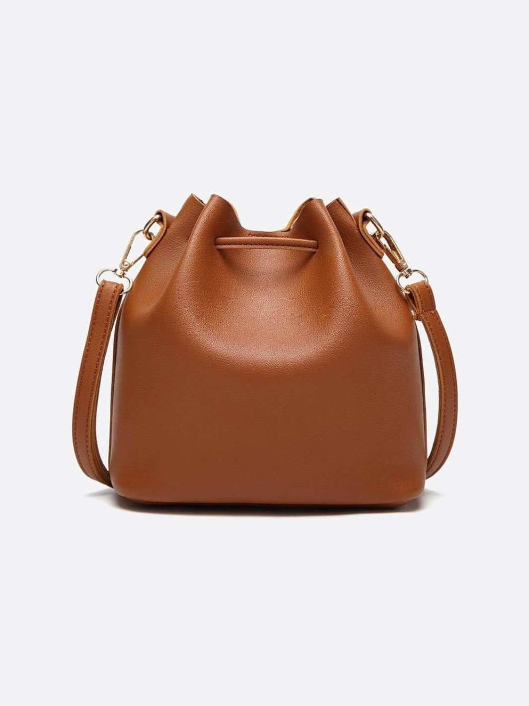 Camel Tassel Bucket Bag
