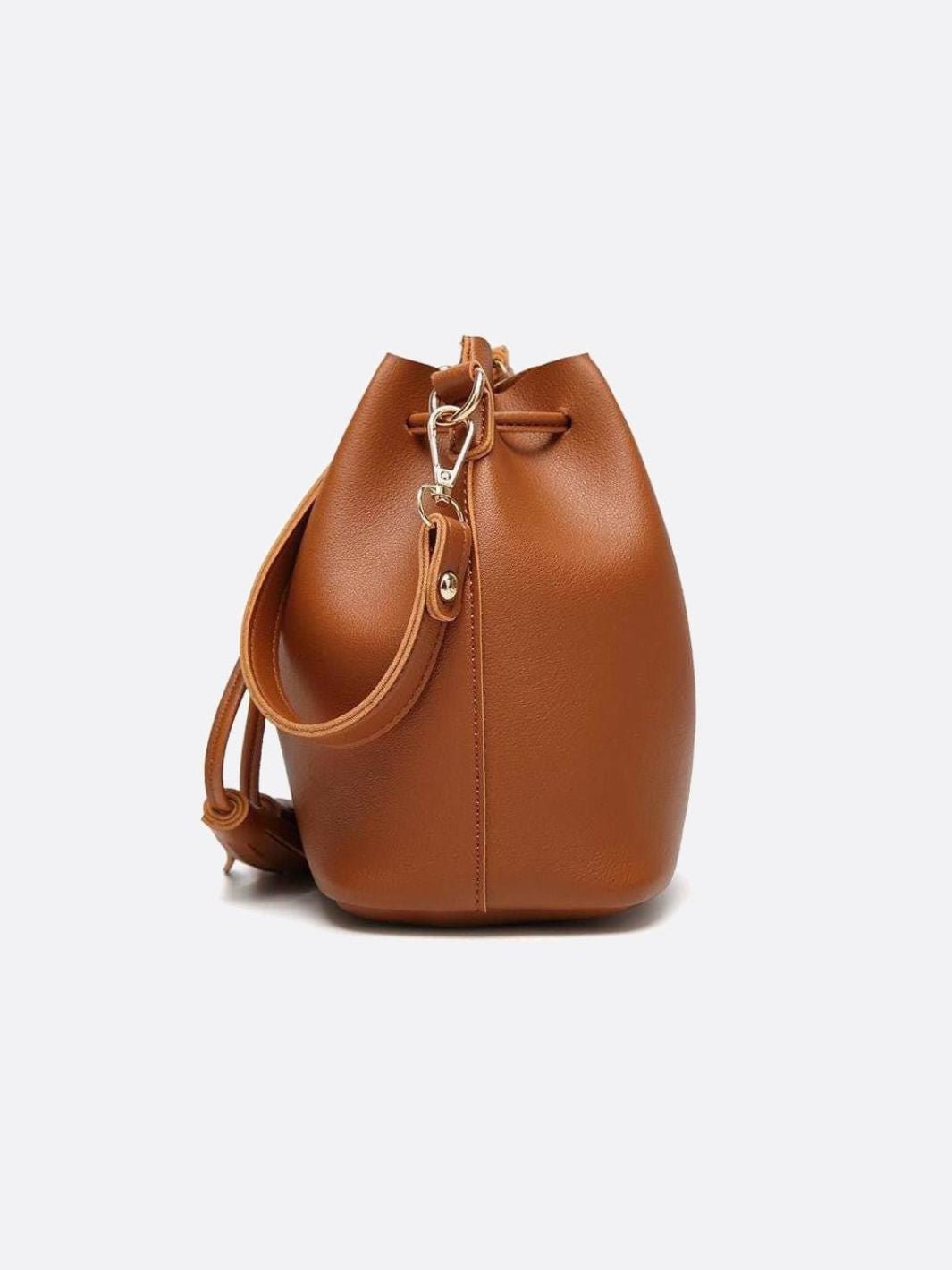 Camel Tassel Bucket Bag