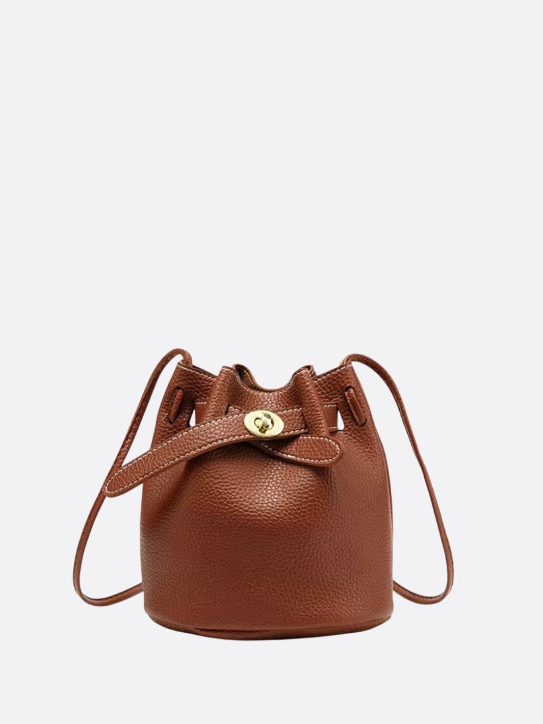 Elegant Leather Bucket Bag