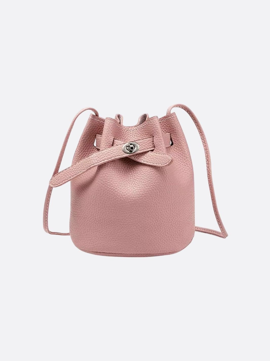 Elegant Leather Bucket Bag