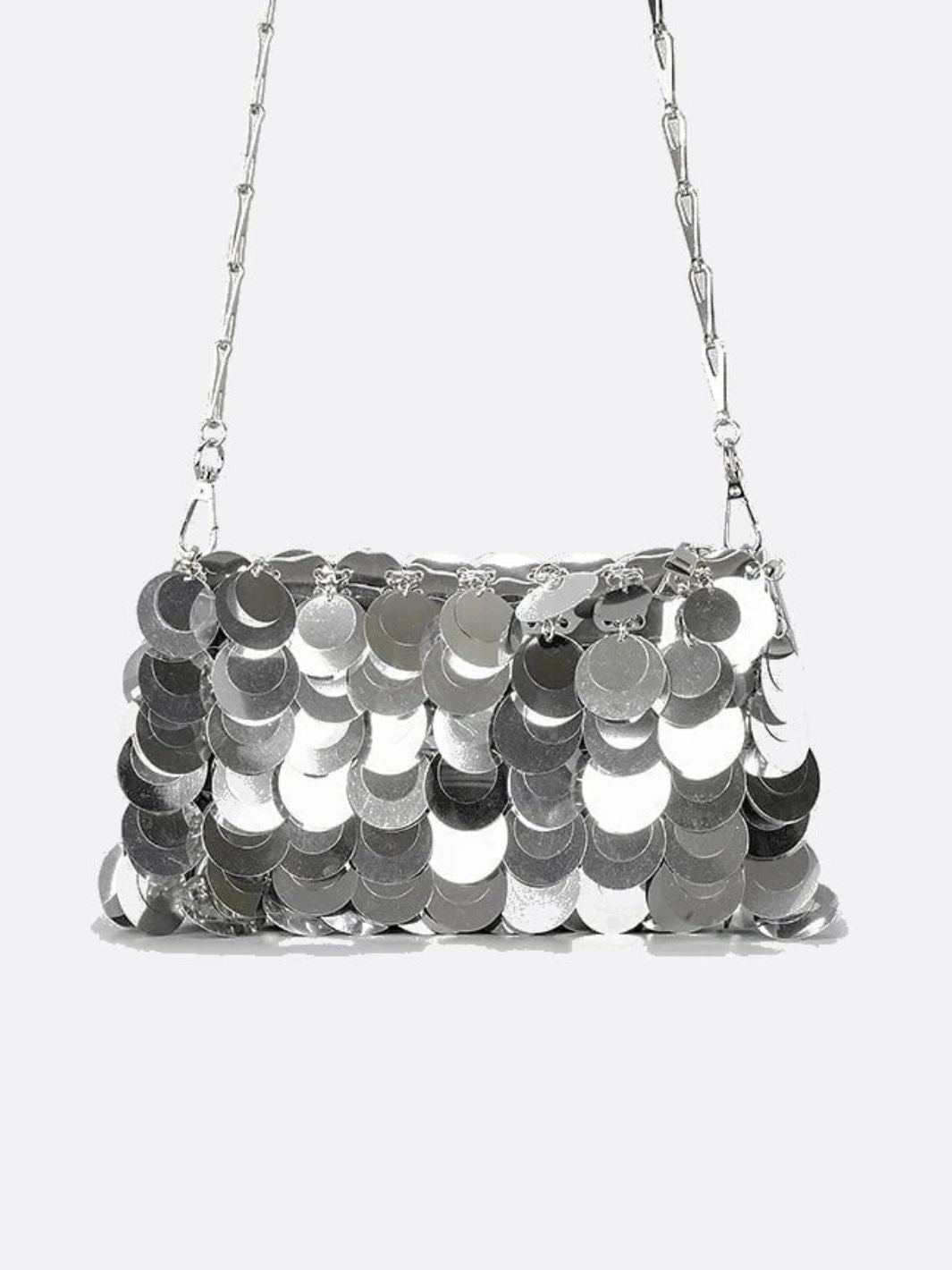 Luna Silver Sequin Party Bag
