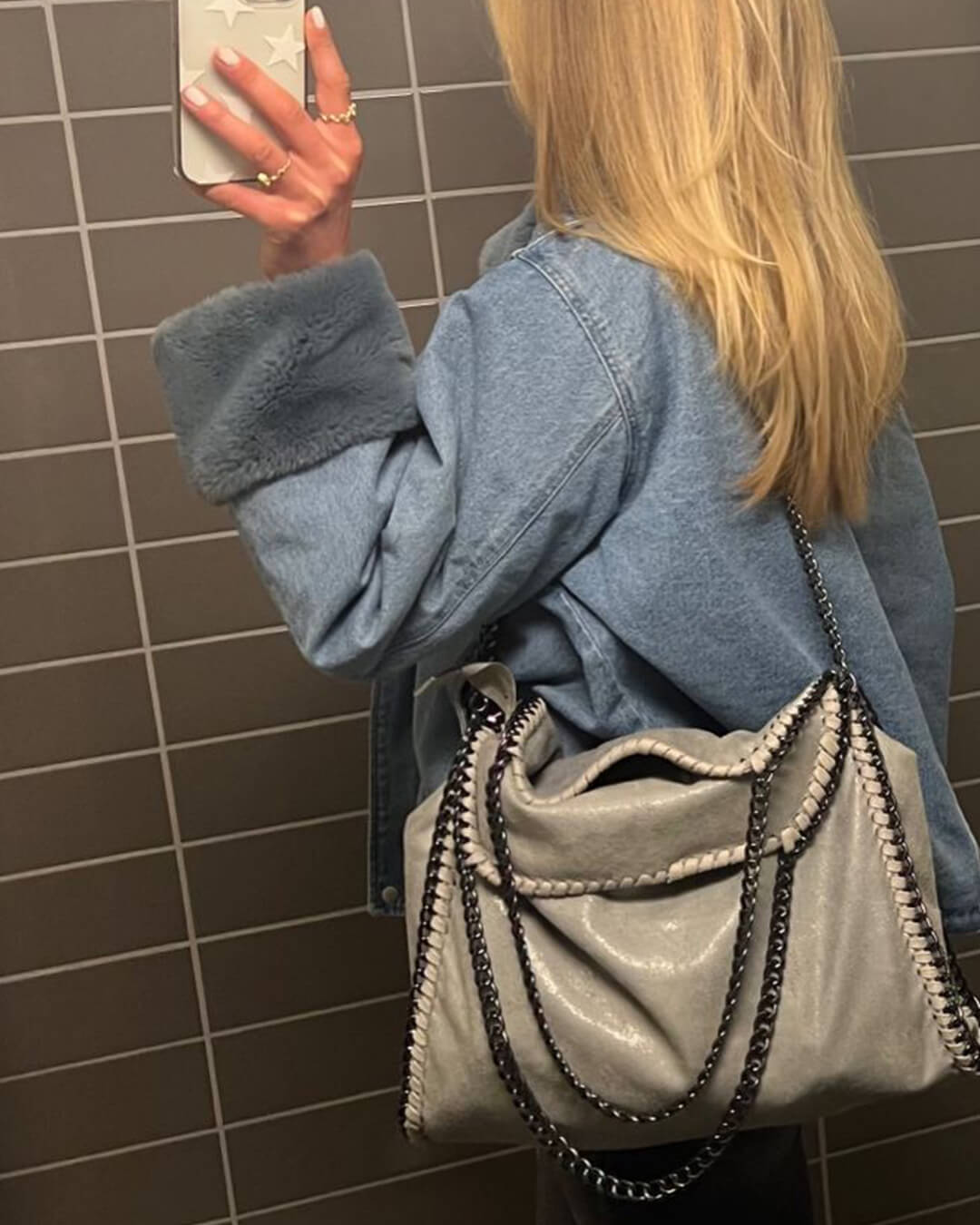 Seame Emma Large Handbag with Elegant Chain Handle