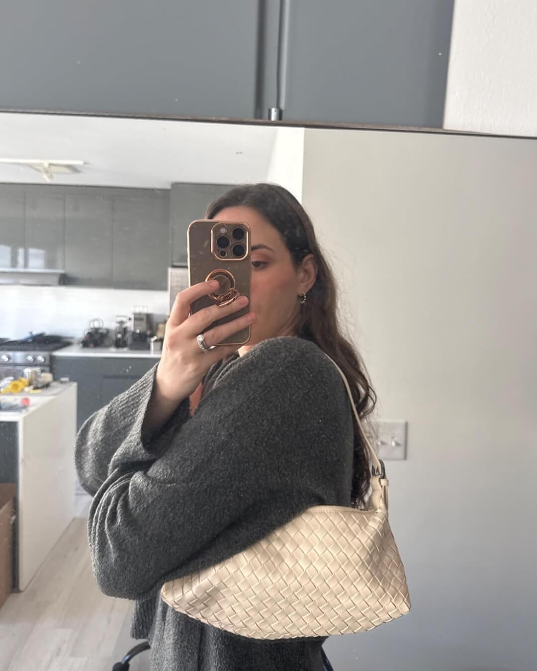 Johanna – Vegan Leather Woven Shoulder Bag