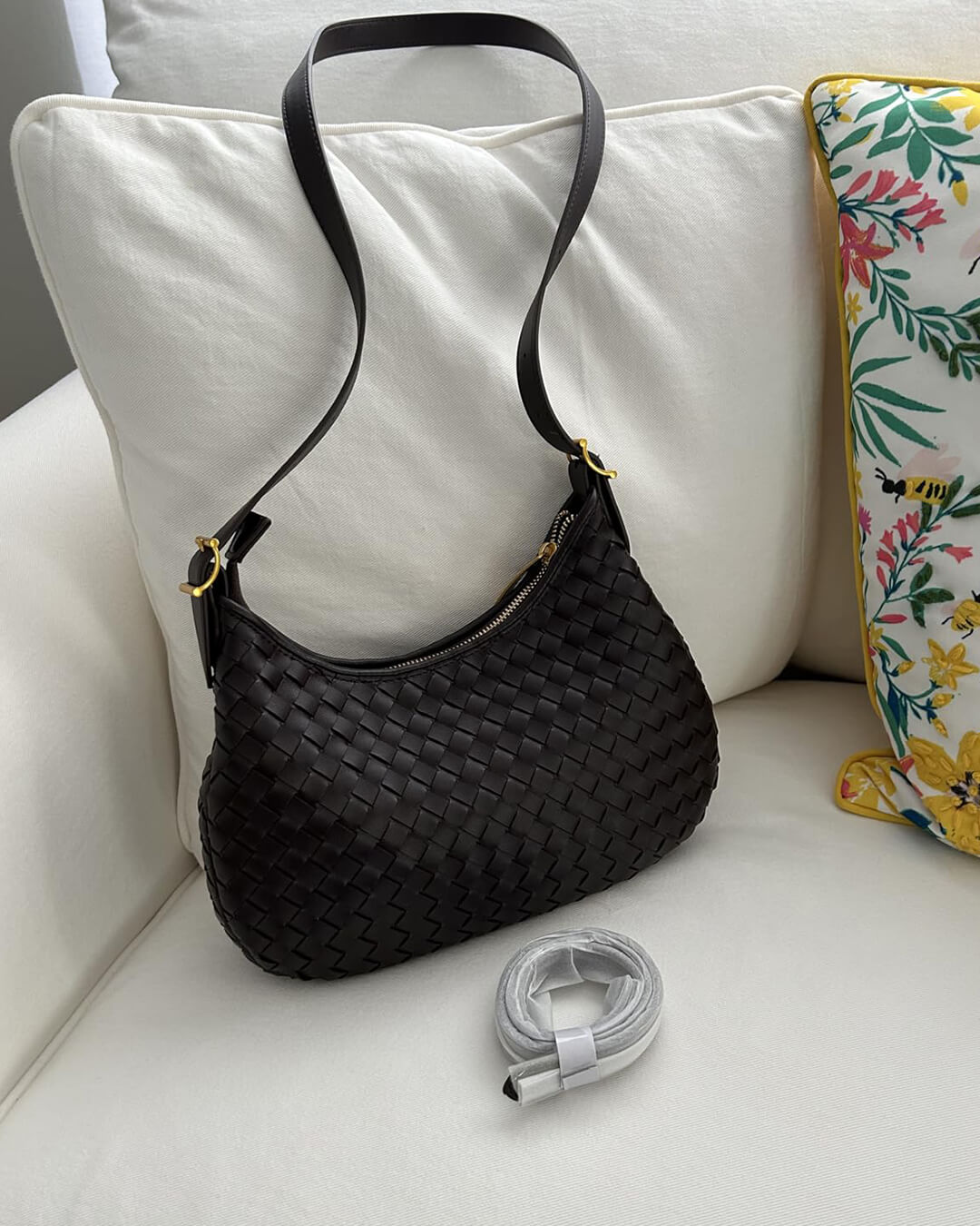 Miriam – Woven Leather Shoulder Bag