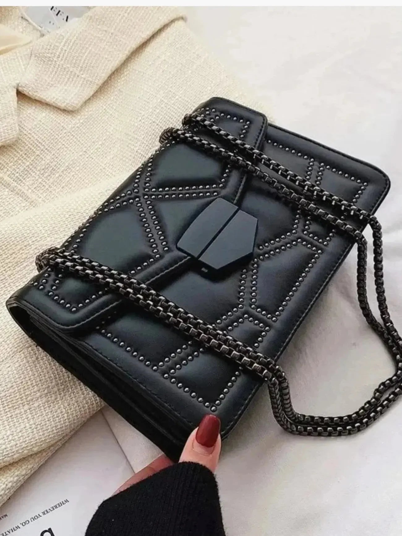 The Veyla Studded Chain Bag