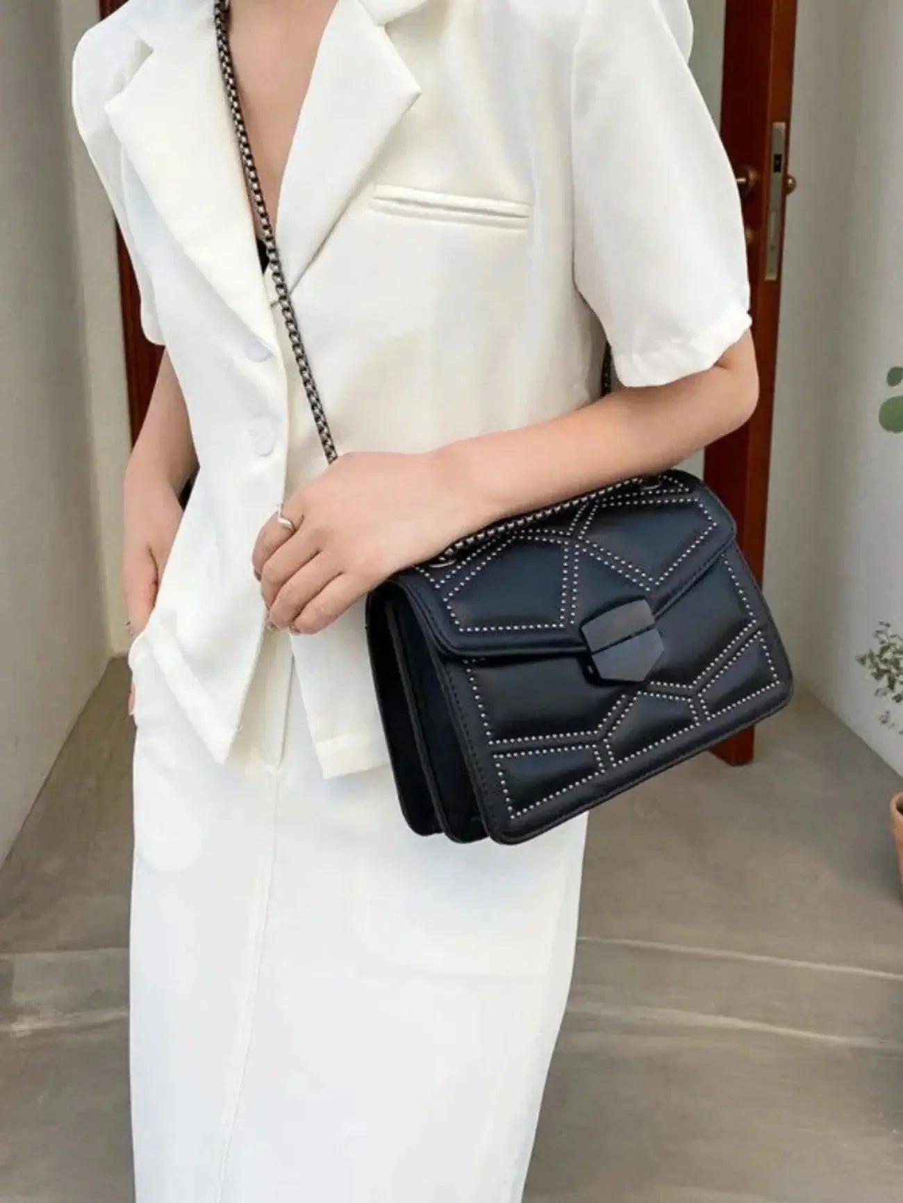 The Veyla Studded Chain Bag