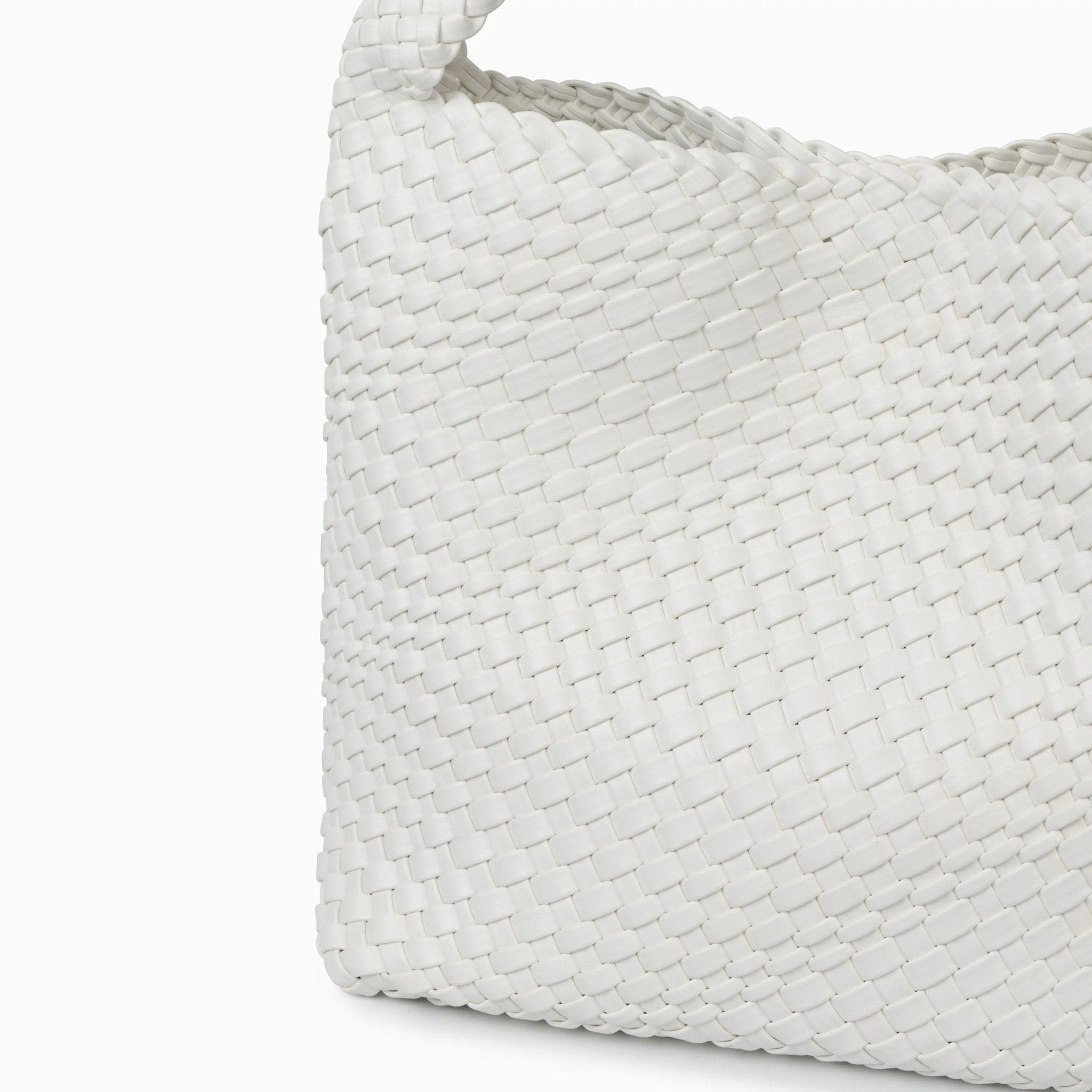 Charlotte Black Woven Leather Bucket Bag