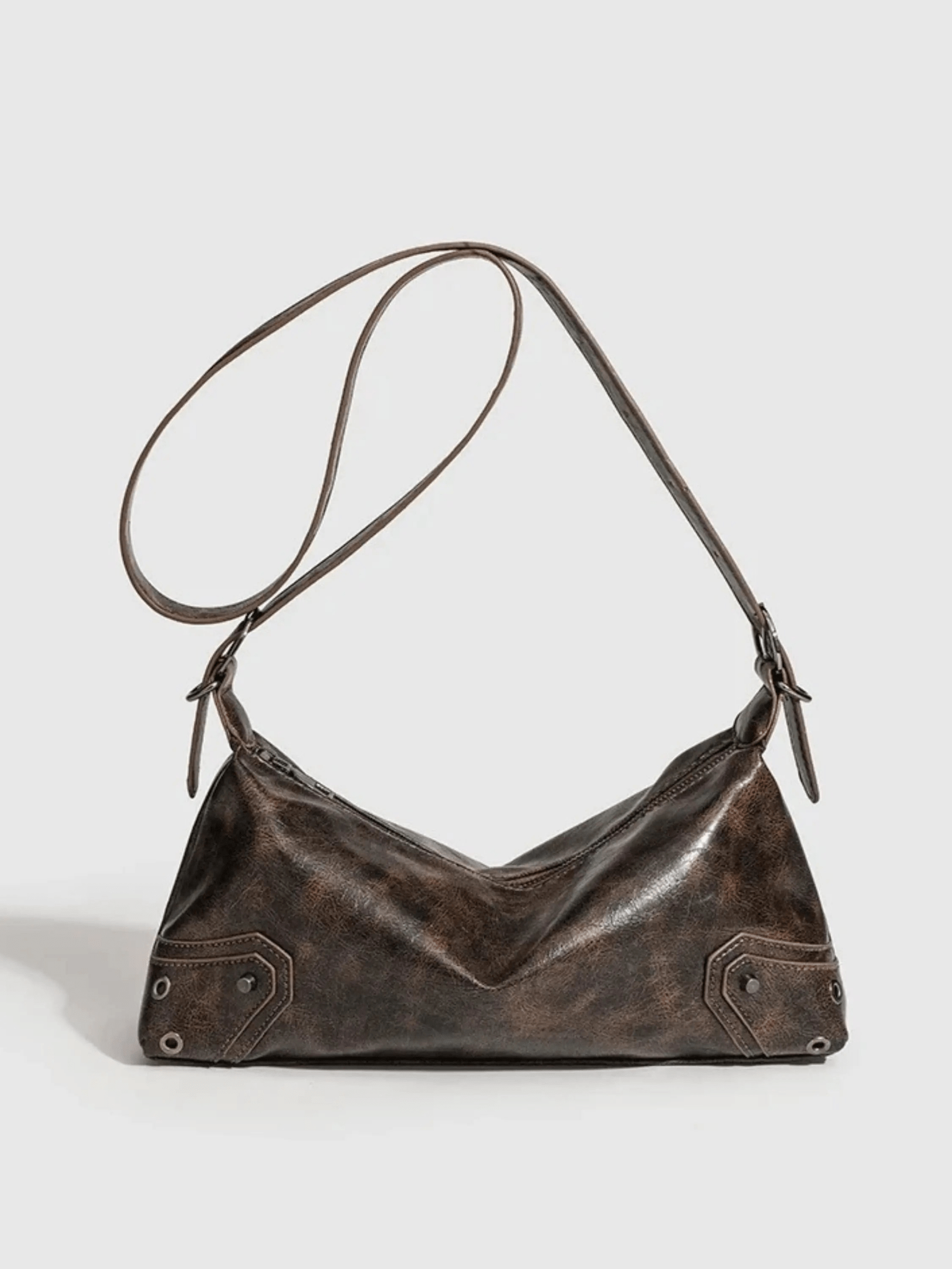 Tilly Vintage Distressed Leather Shoulder Bag – Rustic Charm