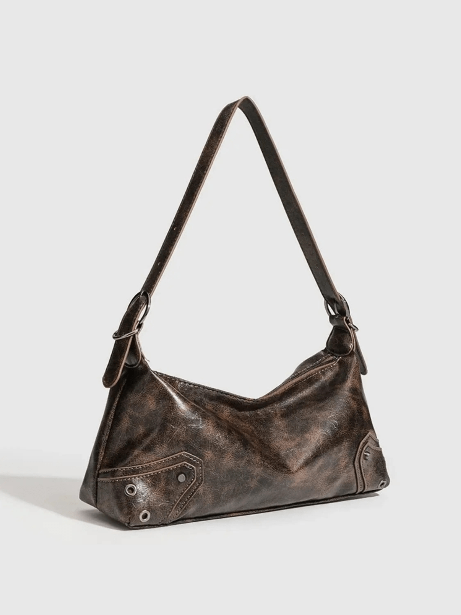 Tilly Vintage Distressed Leather Shoulder Bag – Rustic Charm