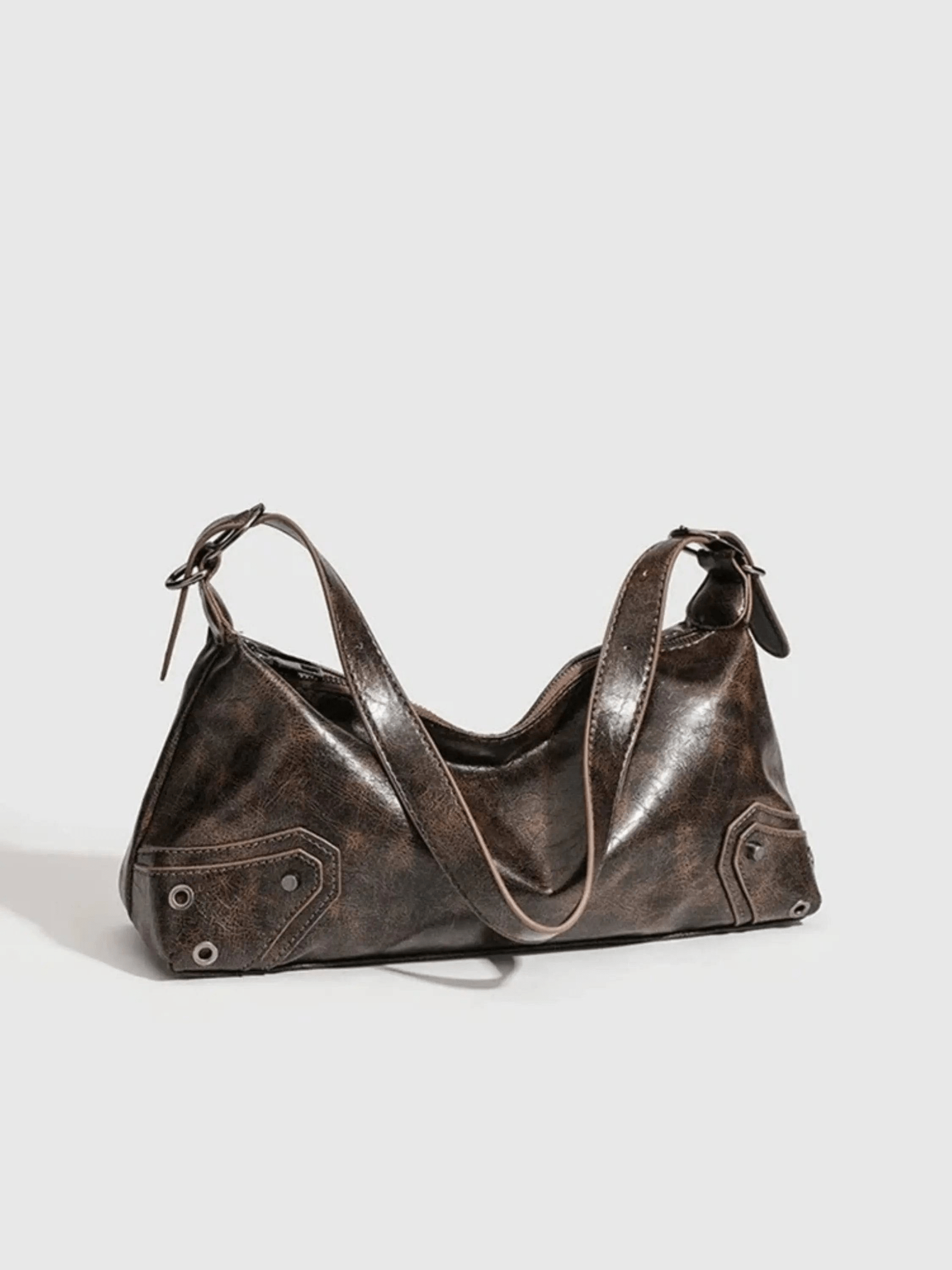 Tilly Vintage Distressed Leather Shoulder Bag – Rustic Charm
