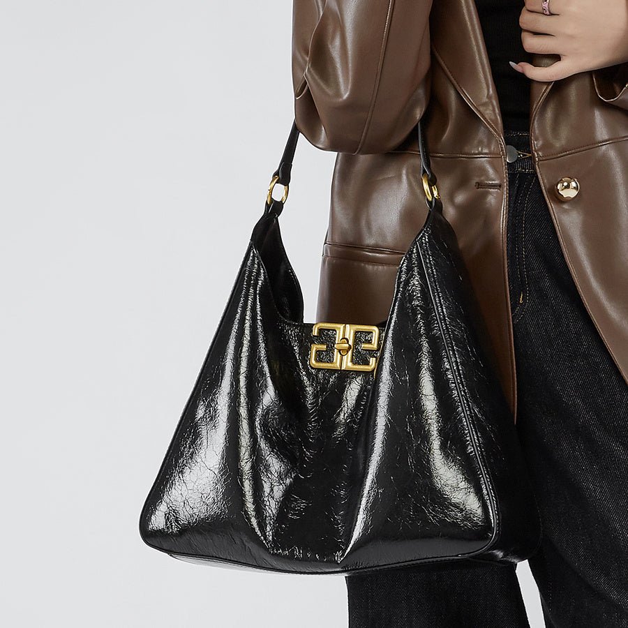 Valentina Luxe Hobo Bag – Black Edition