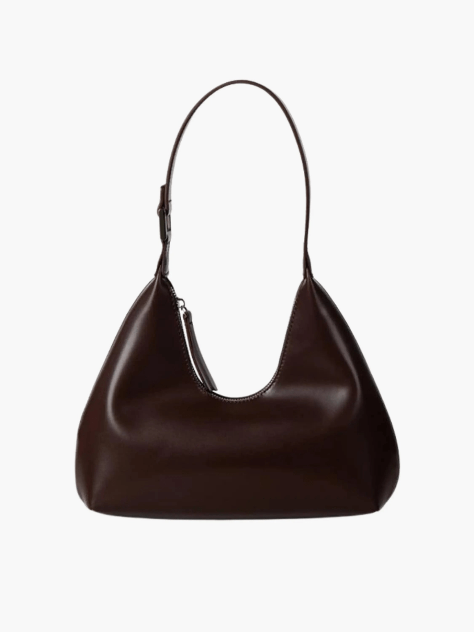 Dark Chocolate Shoulder Bag – Sophisticated Minimalism for Every Occasion