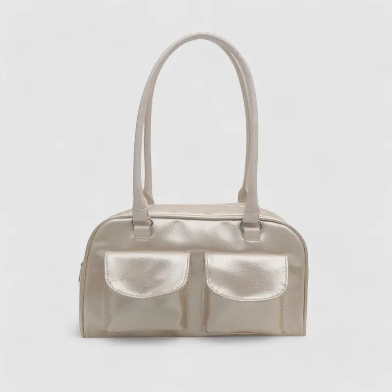 Vanessa Classic Patent Shoulder Bag – Timeless Shine in Black