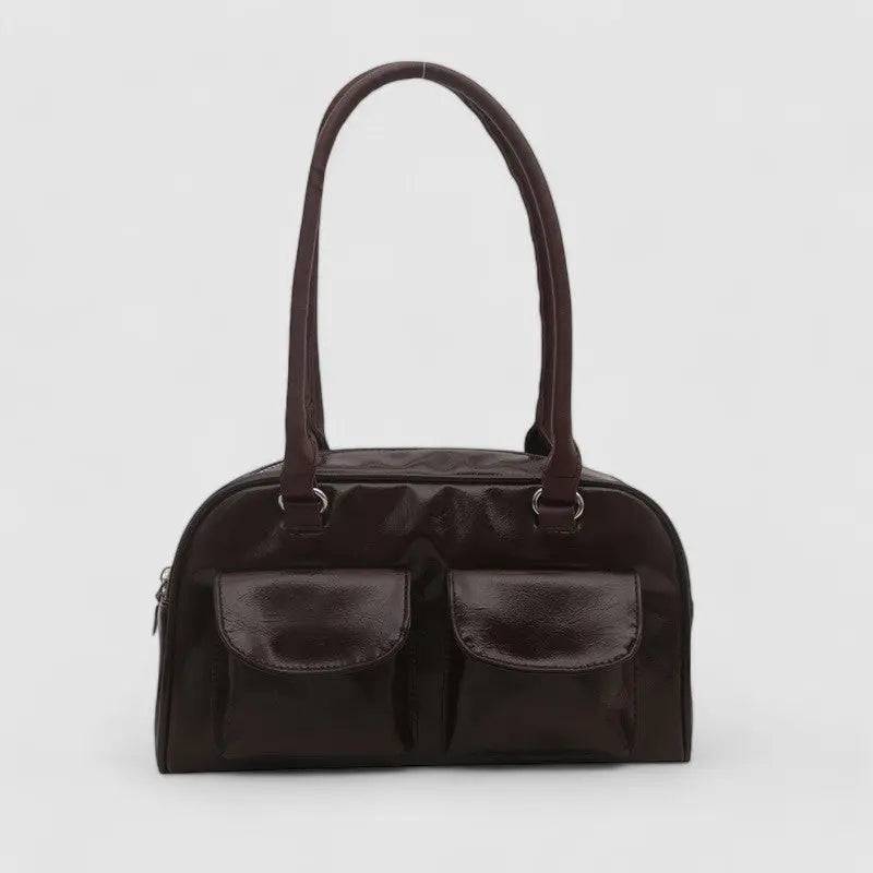 Vanessa Classic Patent Shoulder Bag – Timeless Shine in Black