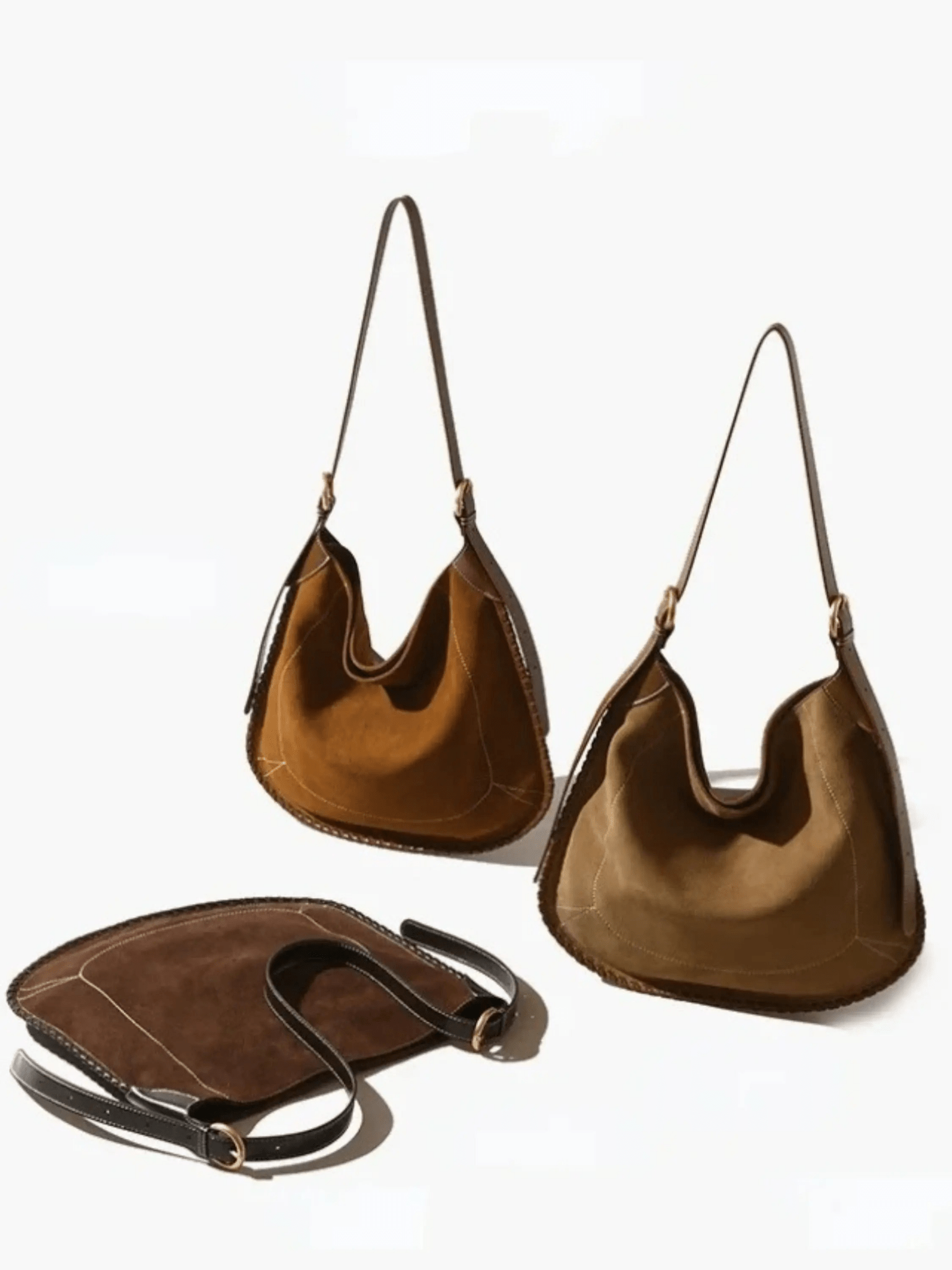 Verona Suede Leather Hobo Bag