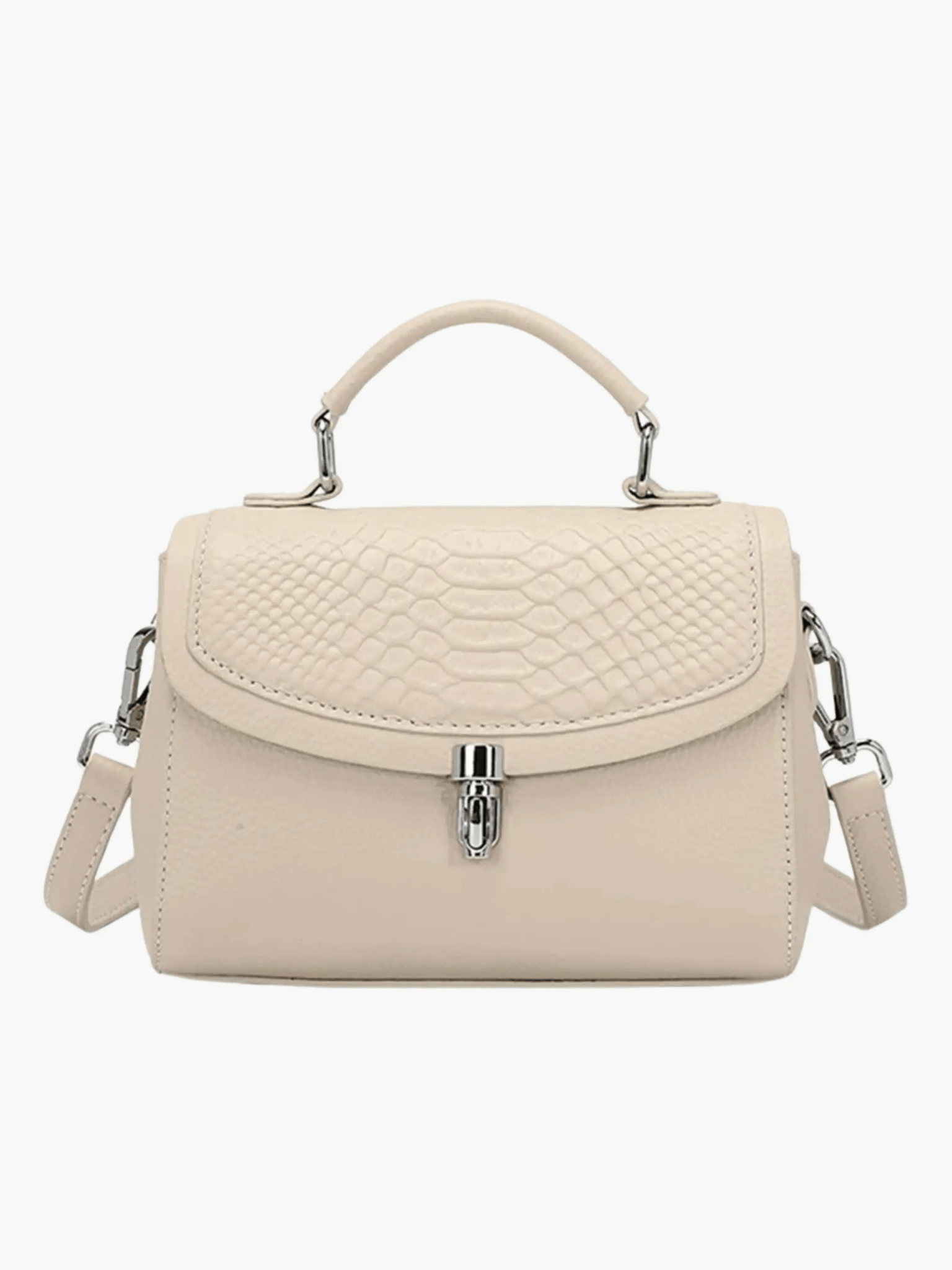 Victoria Croc-Embossed Leather Bag