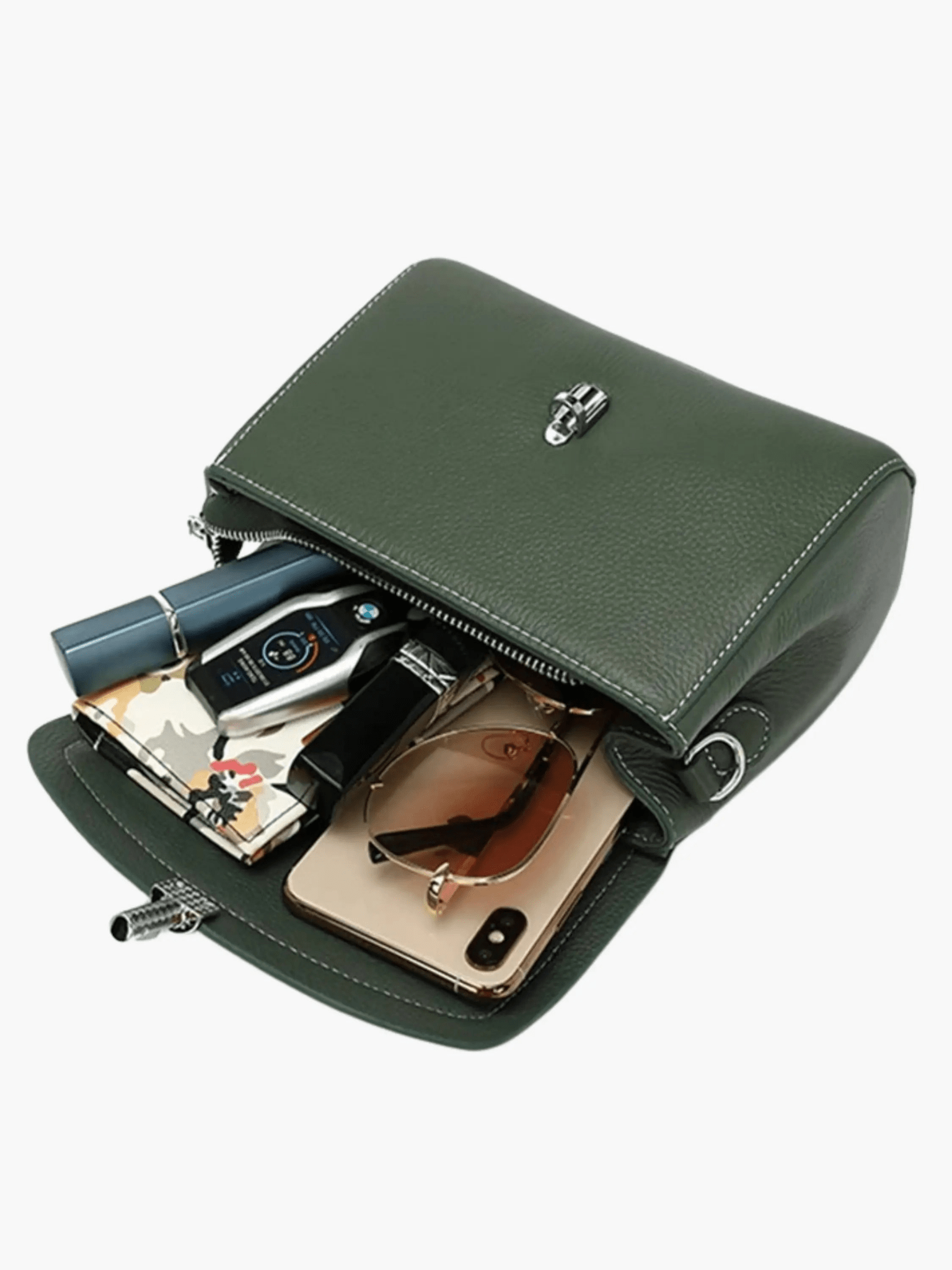 Victoria Croc-Embossed Leather Bag