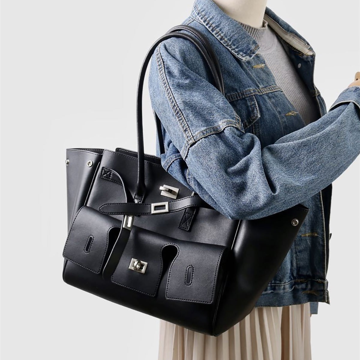 Valencia Structured Leather Handbag