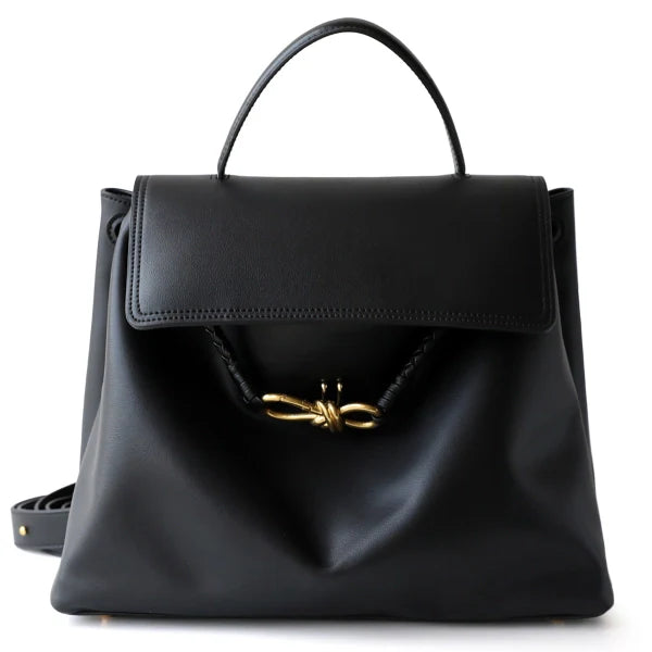 Women’s Flap Bow Buckle Handbag – Large Tote Bag