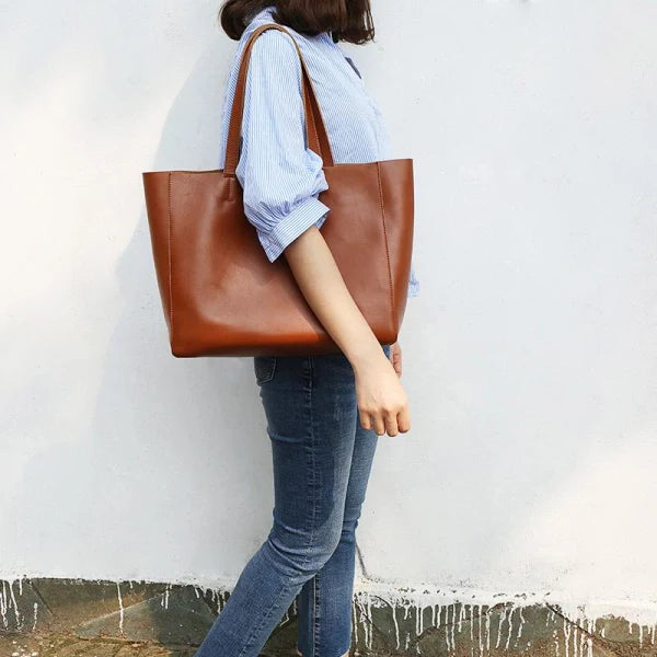 Amara Minimalist Leather Tote